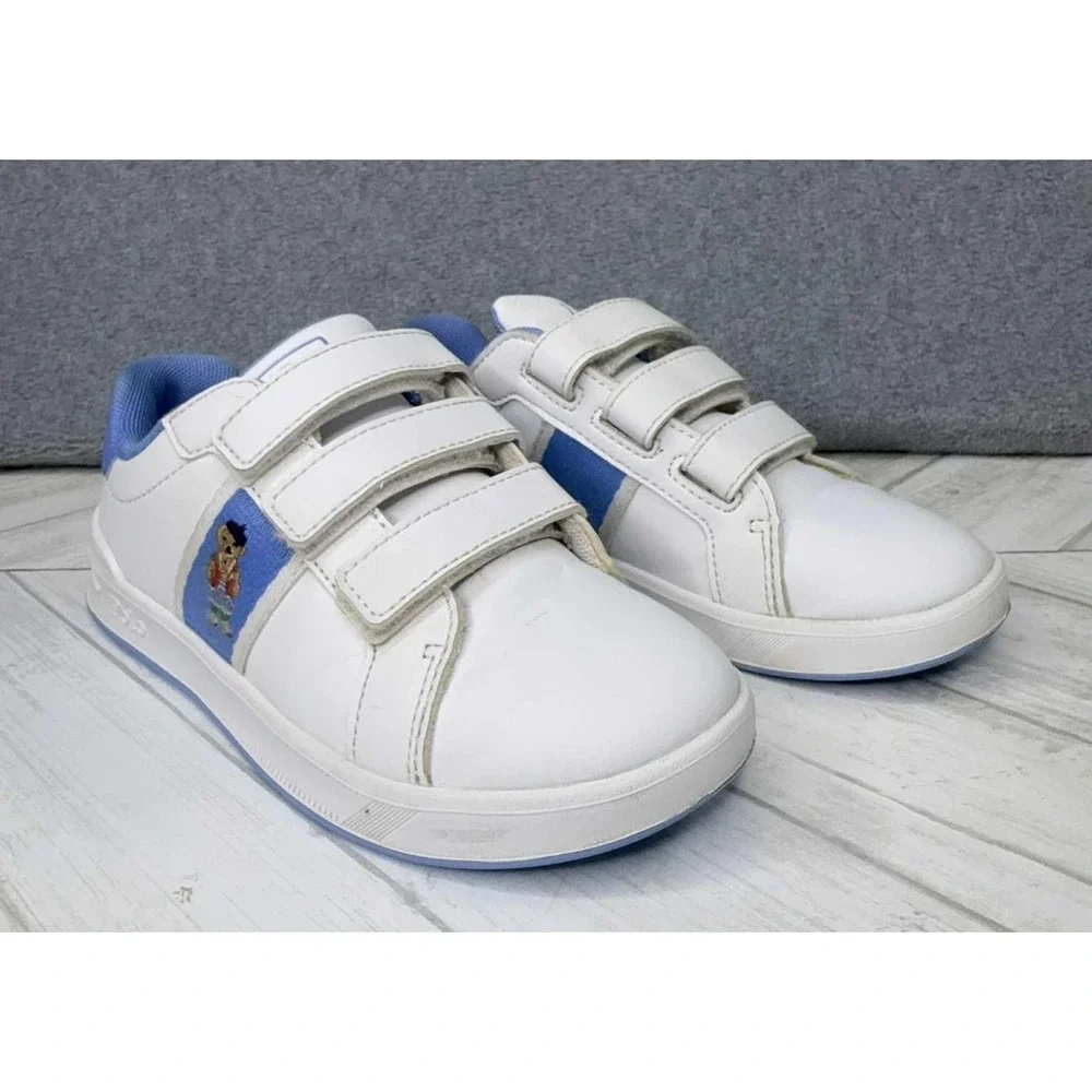 POLO RALPH LAUREN Heritage Court‎ II Bear EZ Sneakers Girls Size 13.5 Preppy